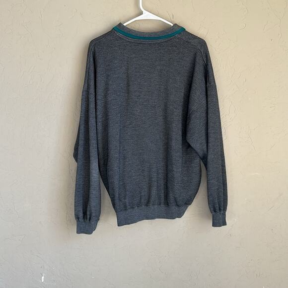 Claybrooke Classic large Gray Vintage pullover sweatshirt large dad sweater - Picture 4 of 4